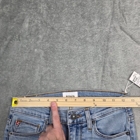 Hudson Jeans Womens 24 Blue Love Crop Bootcut Raw Hem Stretch Preppy Denim NEW - Picture 8 of 10